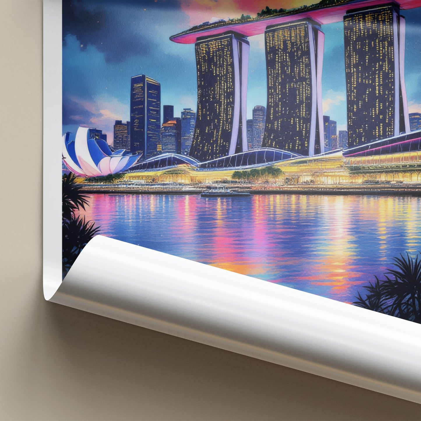Singapore Poster - Singapore Travel Art - Marina Bay Sands Gallery Art