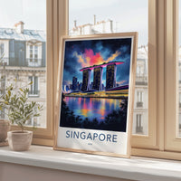 Singapore Poster - Singapore Travel Art - Marina Bay Sands Gallery Art