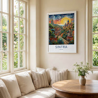 Sintra Poster - Portugal Travel Art - Vibrant Hillside City Home Decor