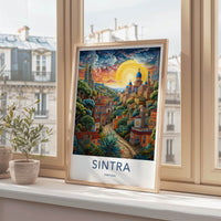 Sintra Poster - Portugal Travel Art - Vibrant Hillside City Home Decor