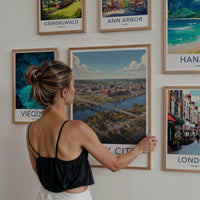Sioux City Poster - Iowa Travel Art - Autumn Cityscape View Home Decor