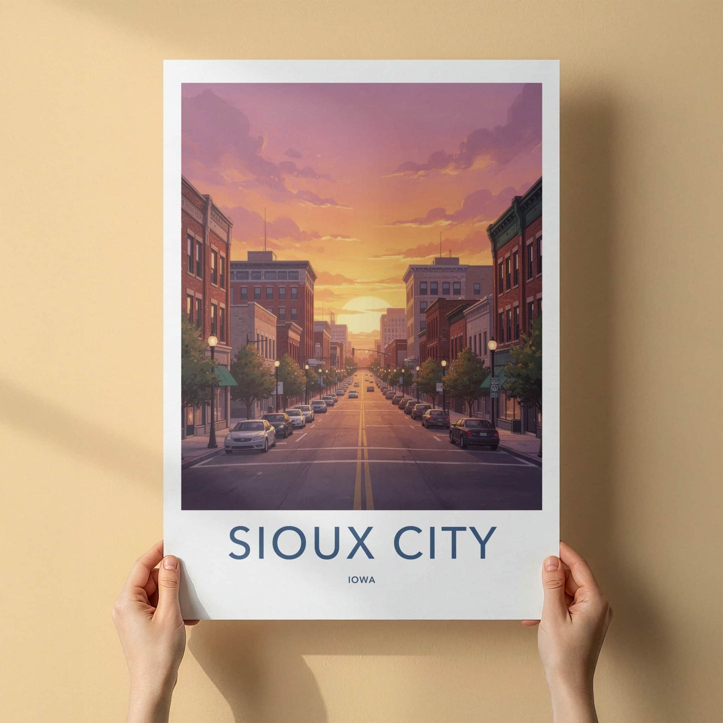 Sioux City Poster - Iowa Travel Art - Main Street Home Decor