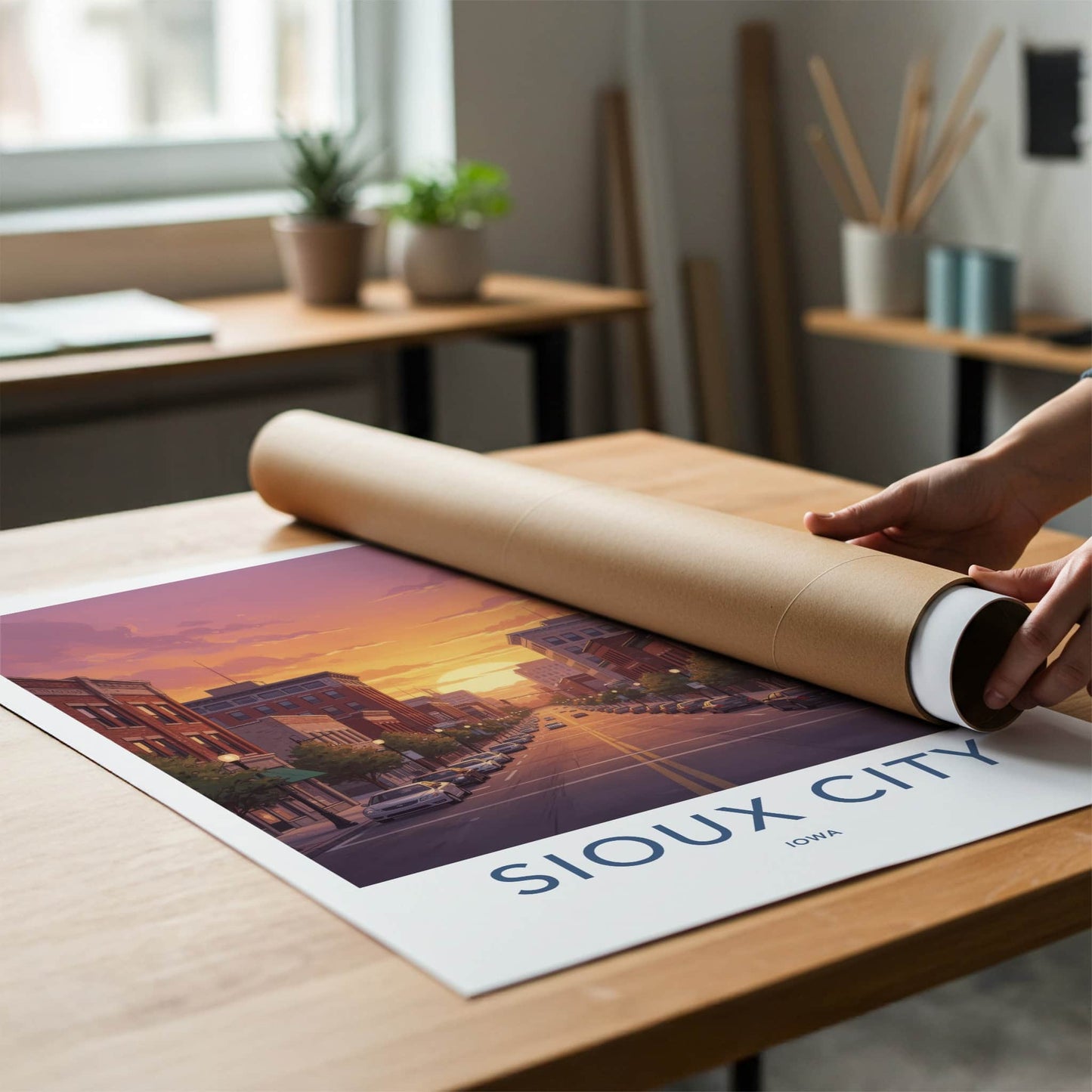 Sioux City Poster - Iowa Travel Art - Main Street Home Decor