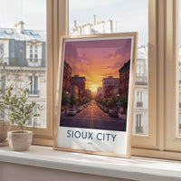 Sioux City Poster - Iowa Travel Art - Main Street Home Decor