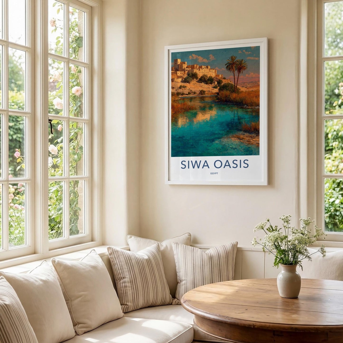 Siwa Oasis Poster - Egypt Travel Art - Ancient Oasis Village Home Decor