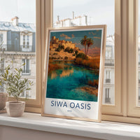 Siwa Oasis Poster - Egypt Travel Art - Ancient Oasis Village Home Decor