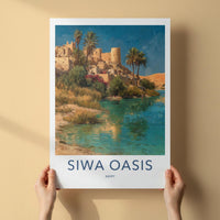 Siwa Oasis Poster - Egypt Travel Art - Ancient Oasis Village Wall Decor