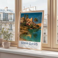 Siwa Oasis Poster - Egypt Travel Art - Ancient Oasis Village Wall Decor