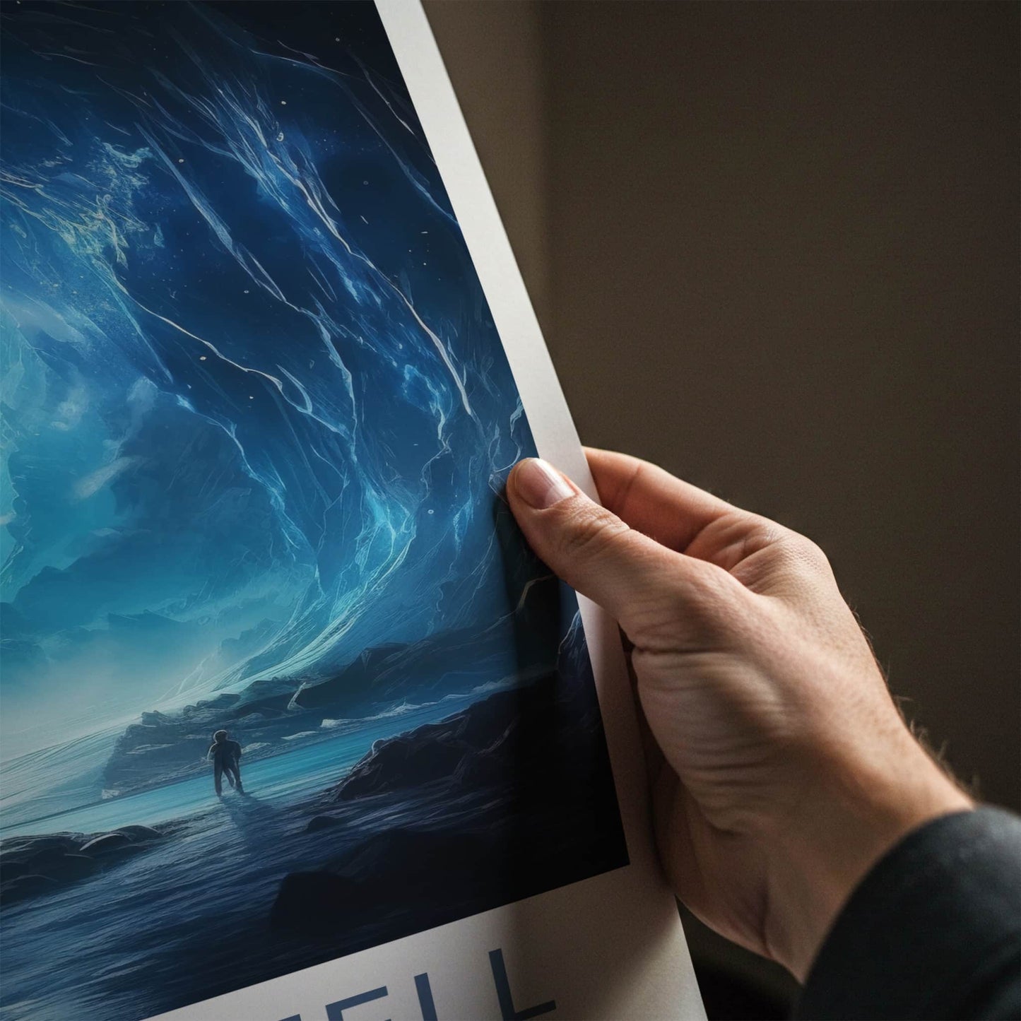 Skaftafell Poster - Iceland Travel Art - Blue Ice Cavern Home Decor