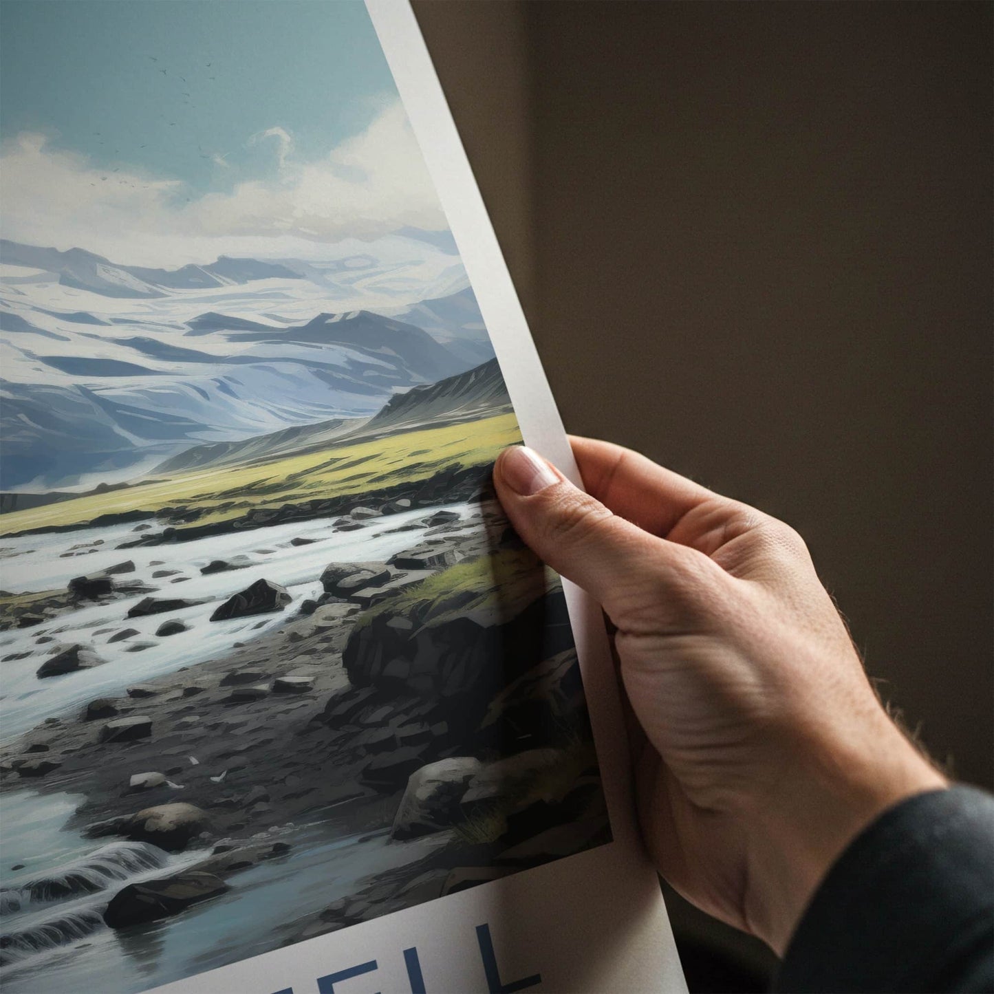 Skaftafell Poster - Iceland Travel Art - Glacial River Rocks Home Decor
