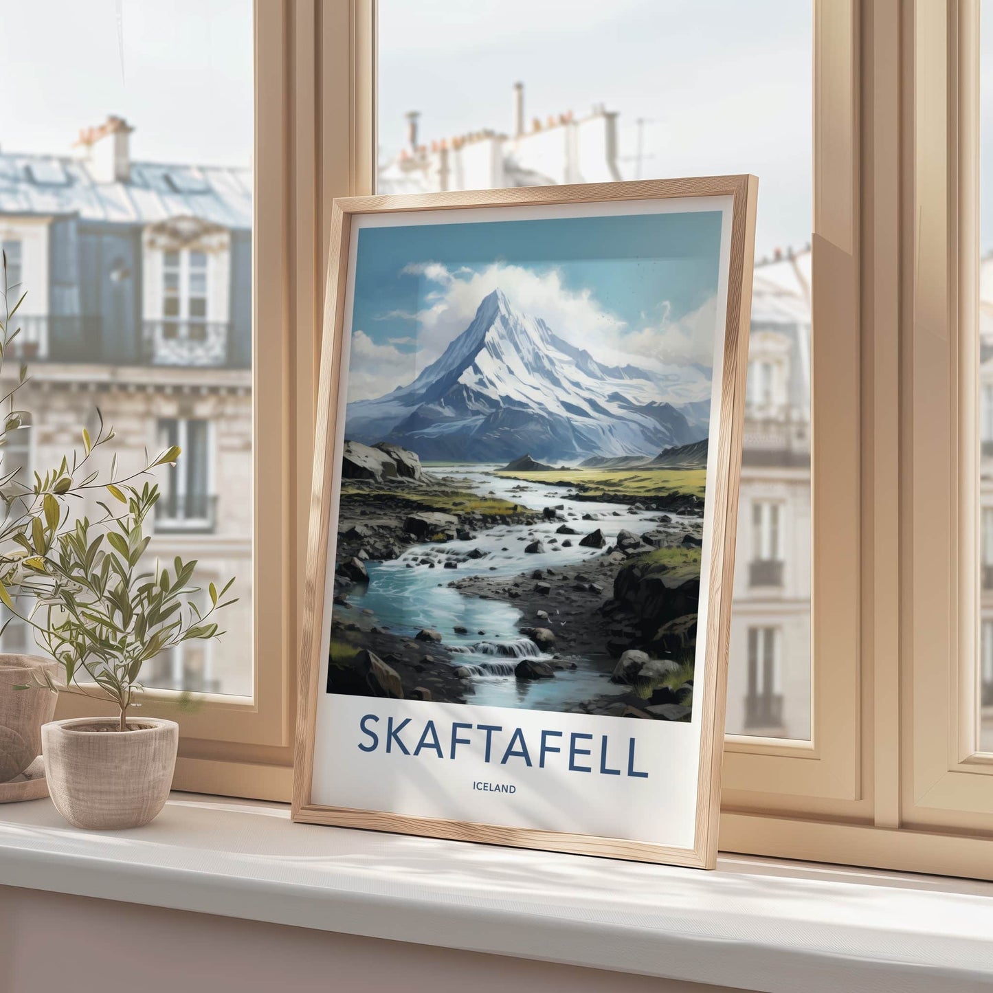 Skaftafell Poster - Iceland Travel Art - Glacial River Rocks Home Decor