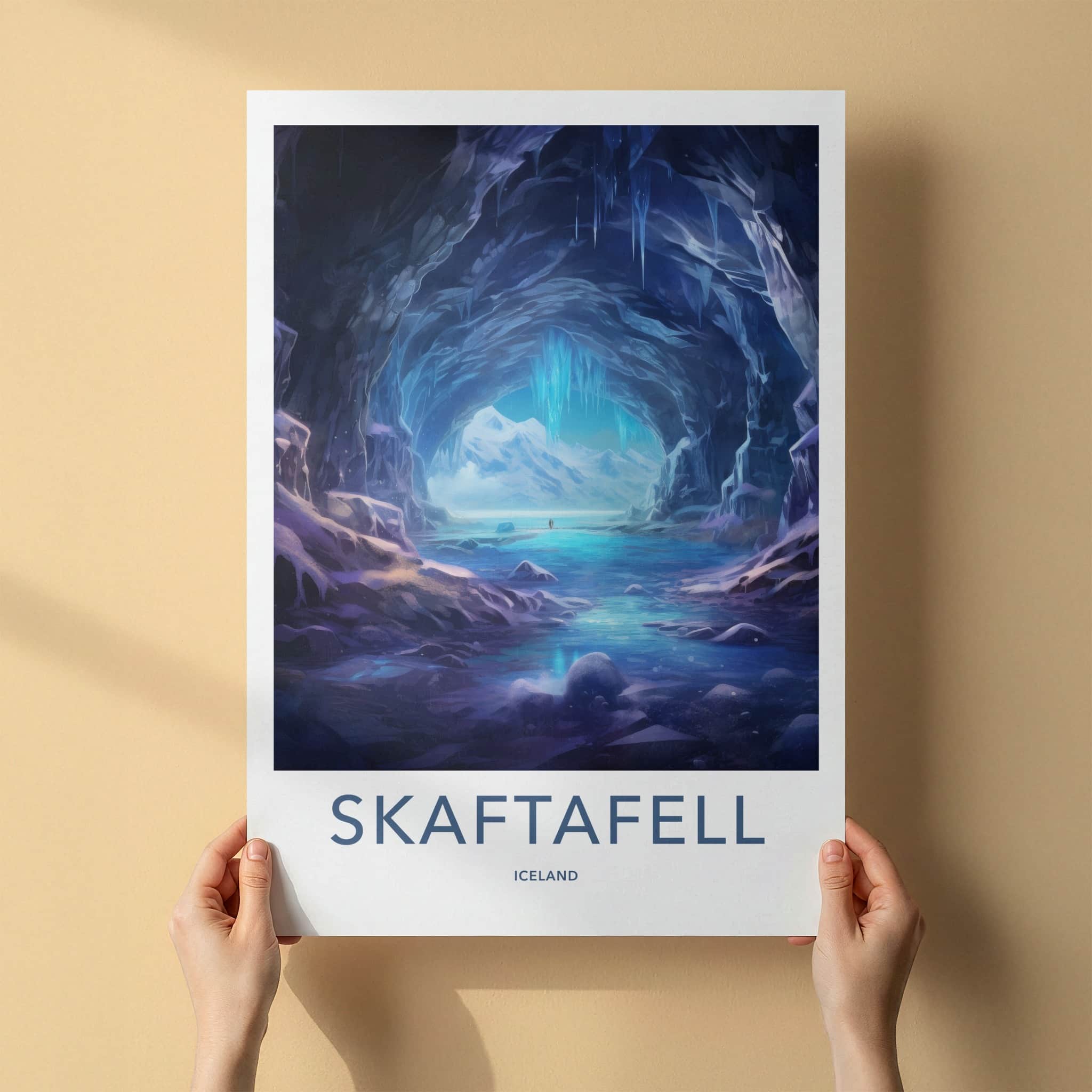 Skaftafell Poster - Iceland Wall Art - Ice Cave Formation Home Decor