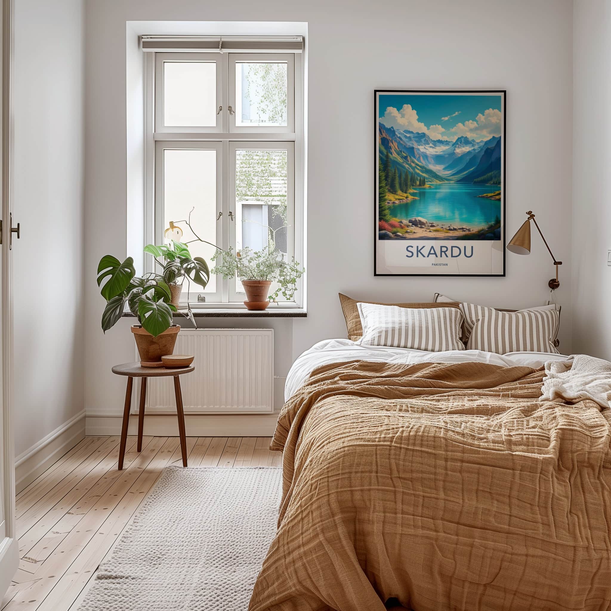 Skardu Poster - Pakistan Travel Art - Mountain Lake View Home Decor