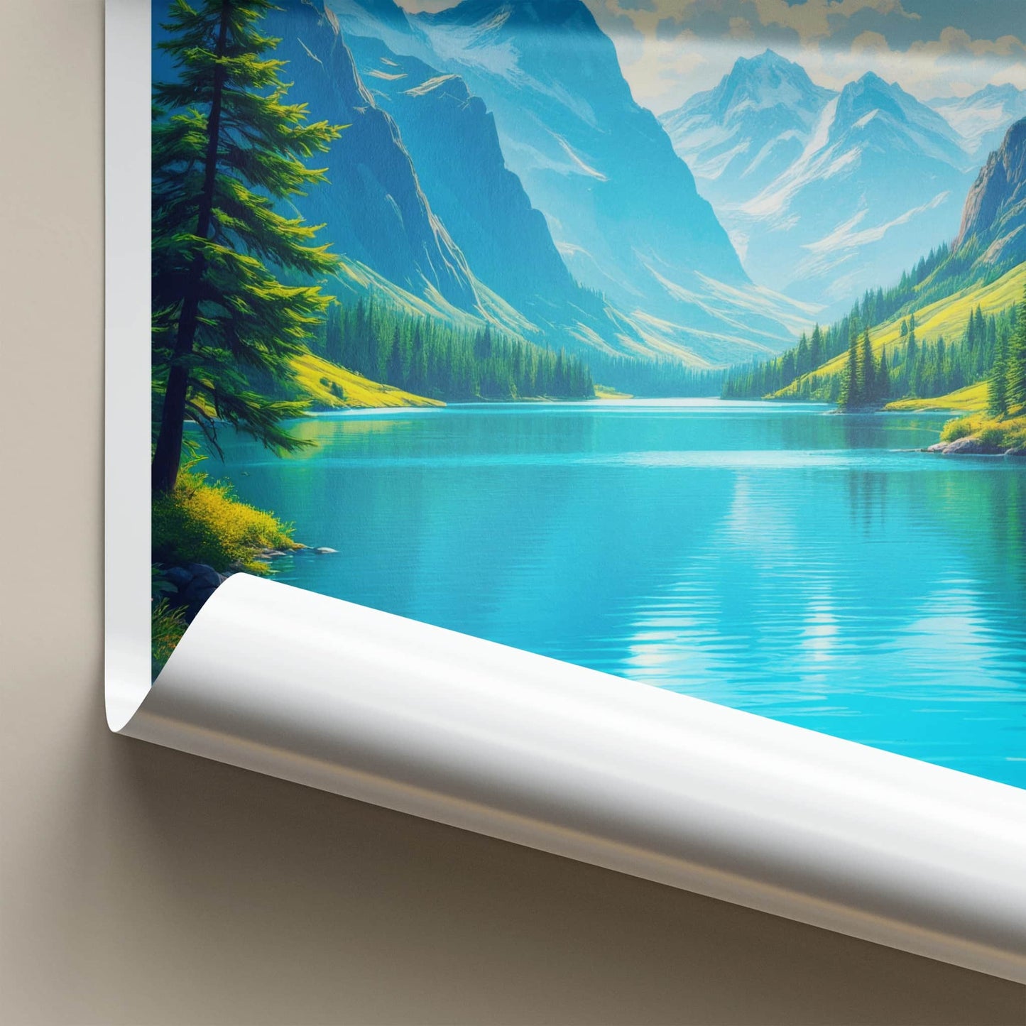 Skardu Poster - Pakistan Travel Art - Pristine Mountain Lake Home Decor