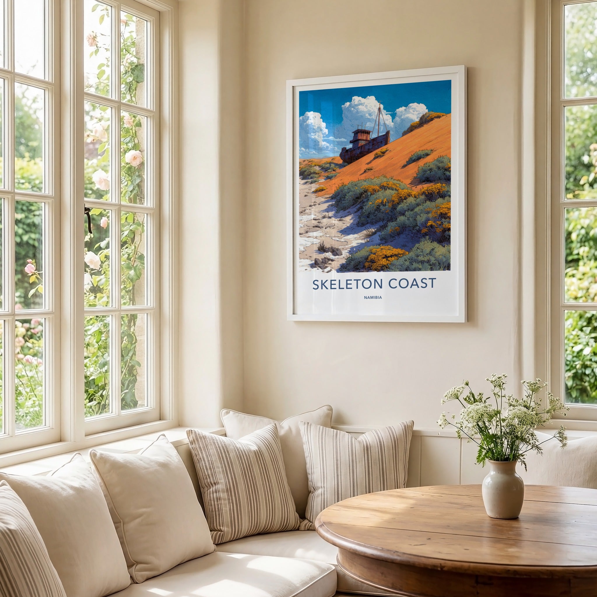 Skeleton Coast Poster - Namibia Fine Art - Shipwrecked Desert Dunes Home Decor