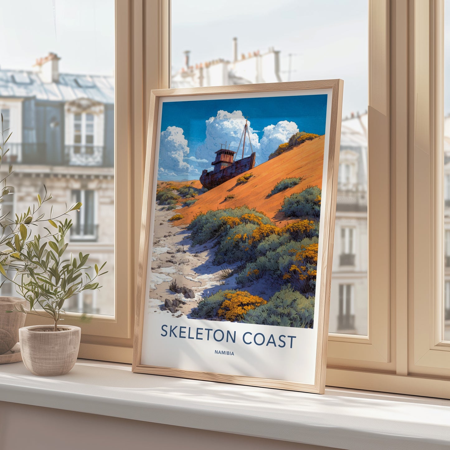 Skeleton Coast Poster - Namibia Fine Art - Shipwrecked Desert Dunes Home Decor