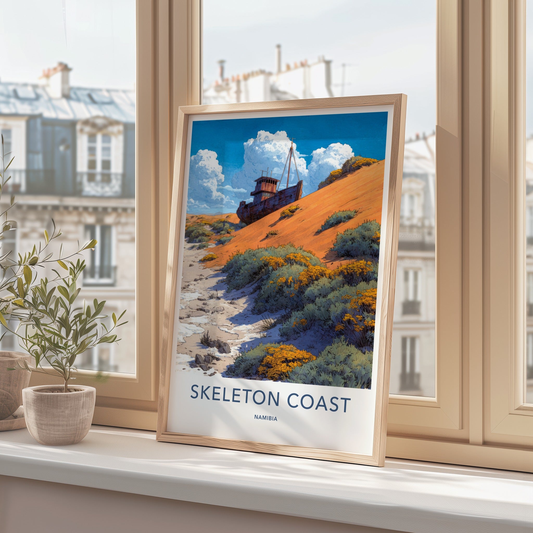 Skeleton Coast Poster - Namibia Fine Art - Shipwrecked Desert Dunes Home Decor