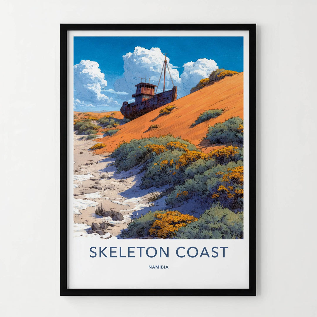 Skeleton Coast Poster - Namibia Fine Art - Shipwrecked Desert Dunes Home Decor