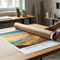 Skeleton Coast Poster - Namibia Travel Art - Desert Coastal Elephants Home Decor