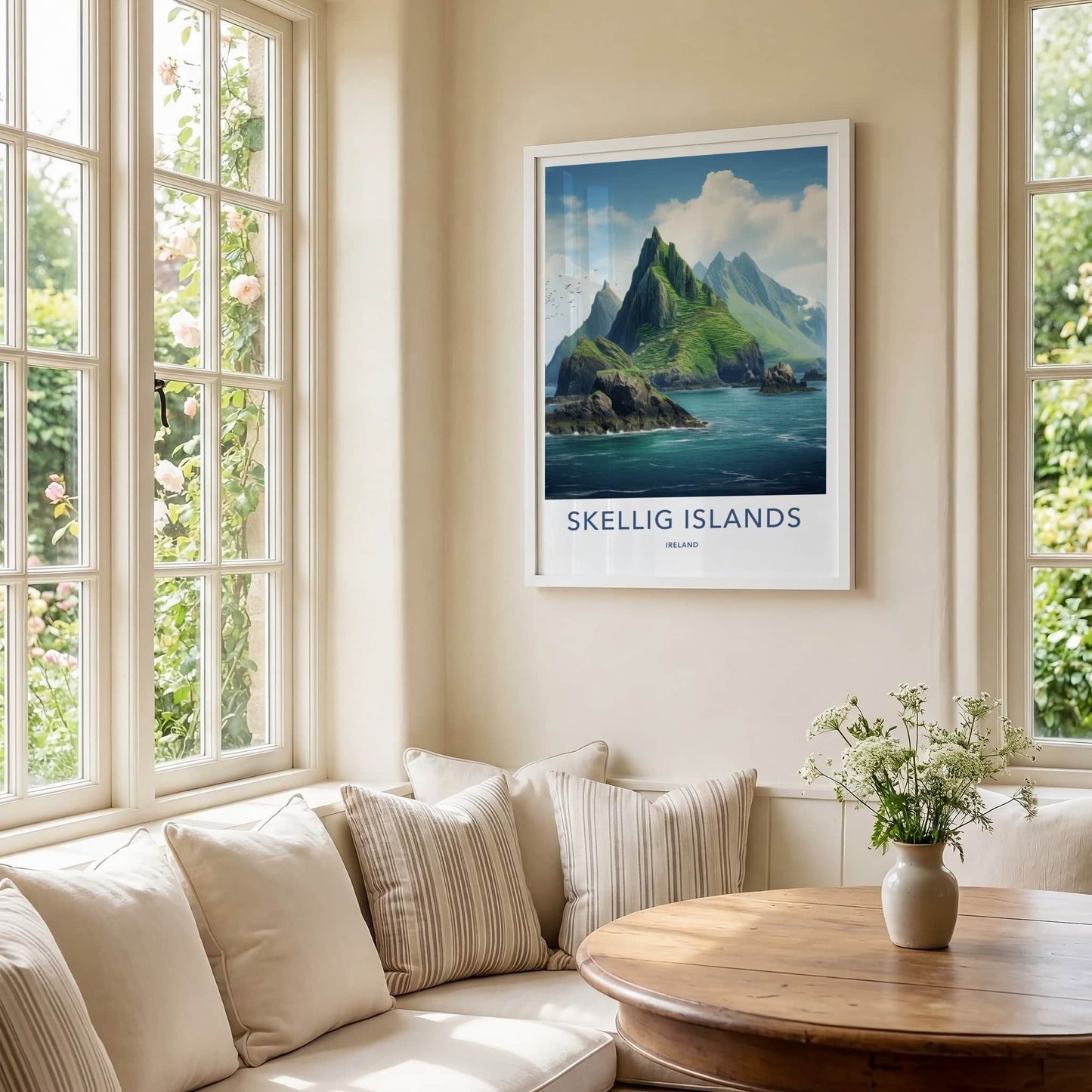 Skellig Islands Poster - Ireland Travel Art - Rugged Island Peaks Home Decor