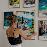 Skiathos Poster - Greece Travel Art - Island Mediterranean Beach Wall Decor