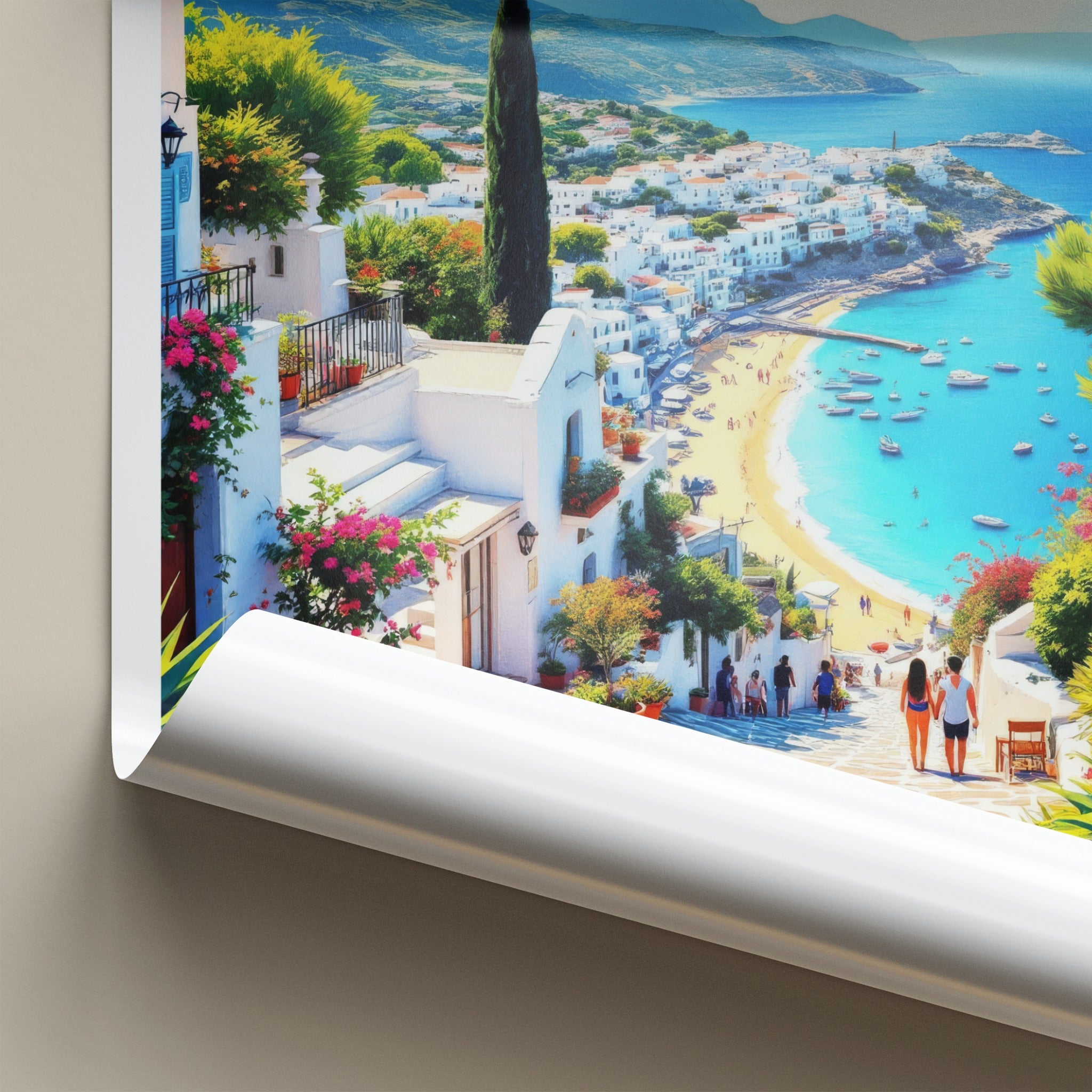 Skiathos Poster - Greece Travel Art - Island Mediterranean Beach Wall Decor