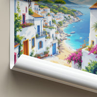 Skiathos Poster - Greece Travel Art - Mediterranean Seaside Town Home Decor