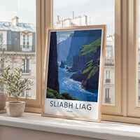 Sliabh Liag Poster - Ireland Wall Art - Steep Coastal Water Home Decor
