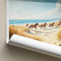 SLOWINSKI Poster - Poland Travel Art - Wild Horses Dunes Wall Decor