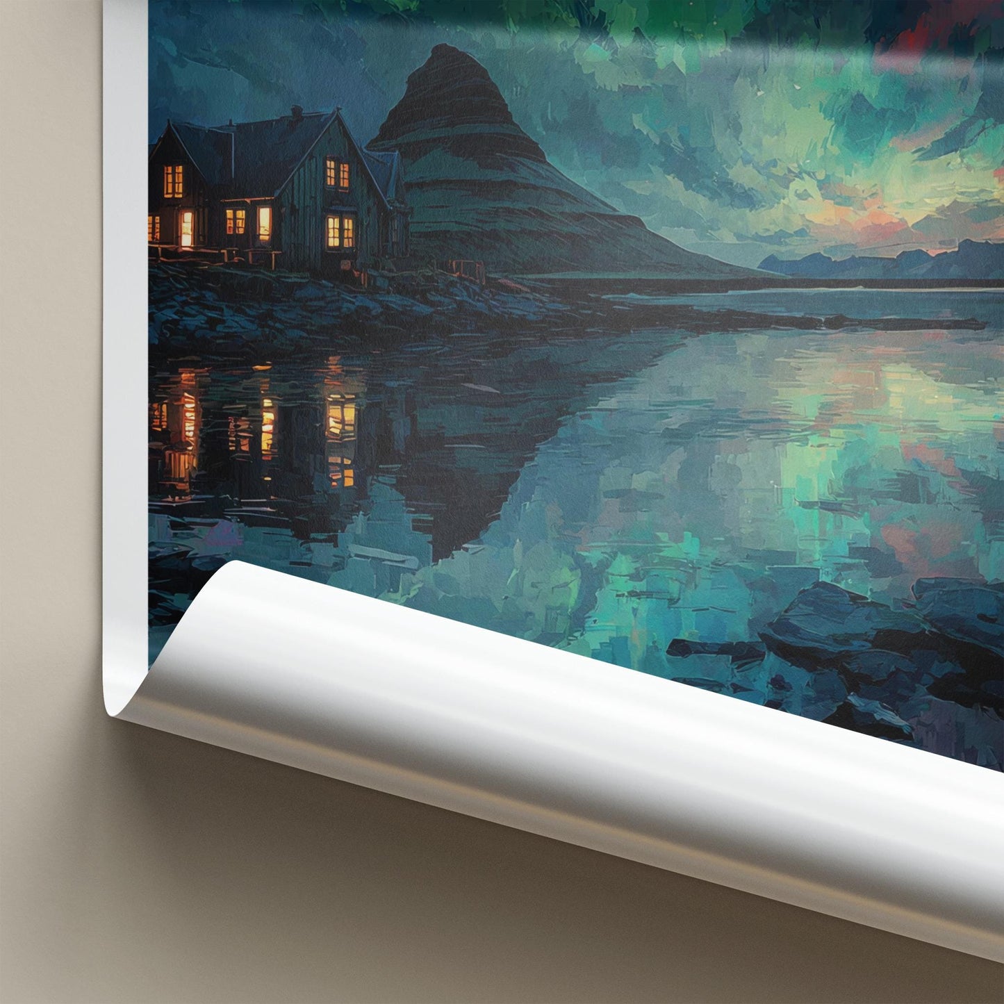 Snaefellsnes Poster - Iceland Travel Art - Aurora Mountain House Home Decor