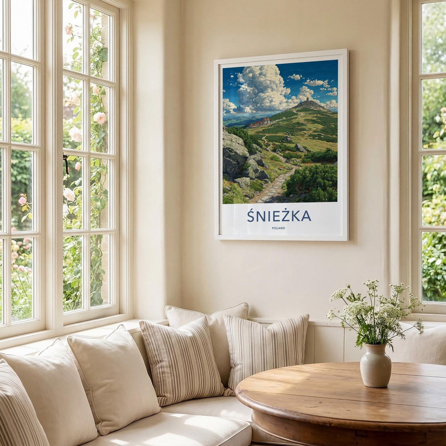 Sniezka Poster - Poland Travel Art - Mountain Peak Trail Home Decor