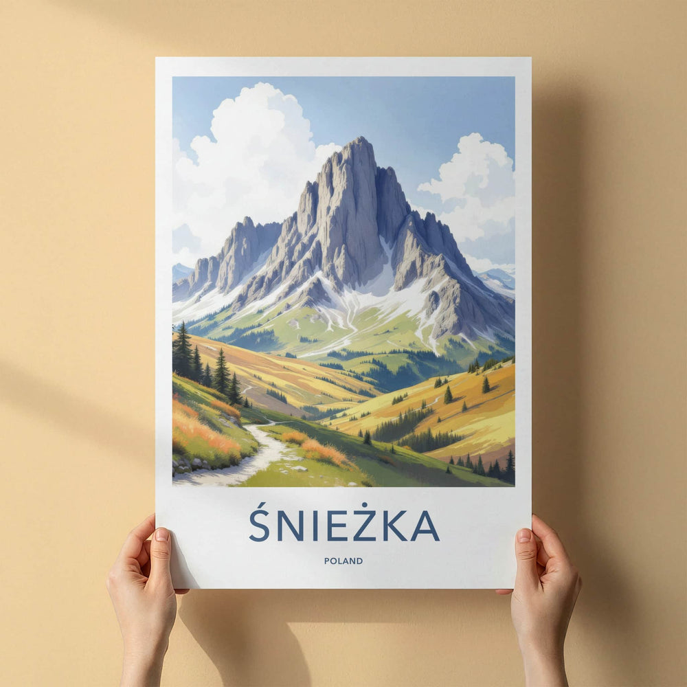 Sniezka Poster - Poland Travel Art - Mountain Valley Path Home Decor
