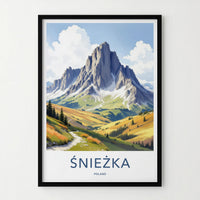 Sniezka Poster - Poland Travel Art - Mountain Valley Path Home Decor