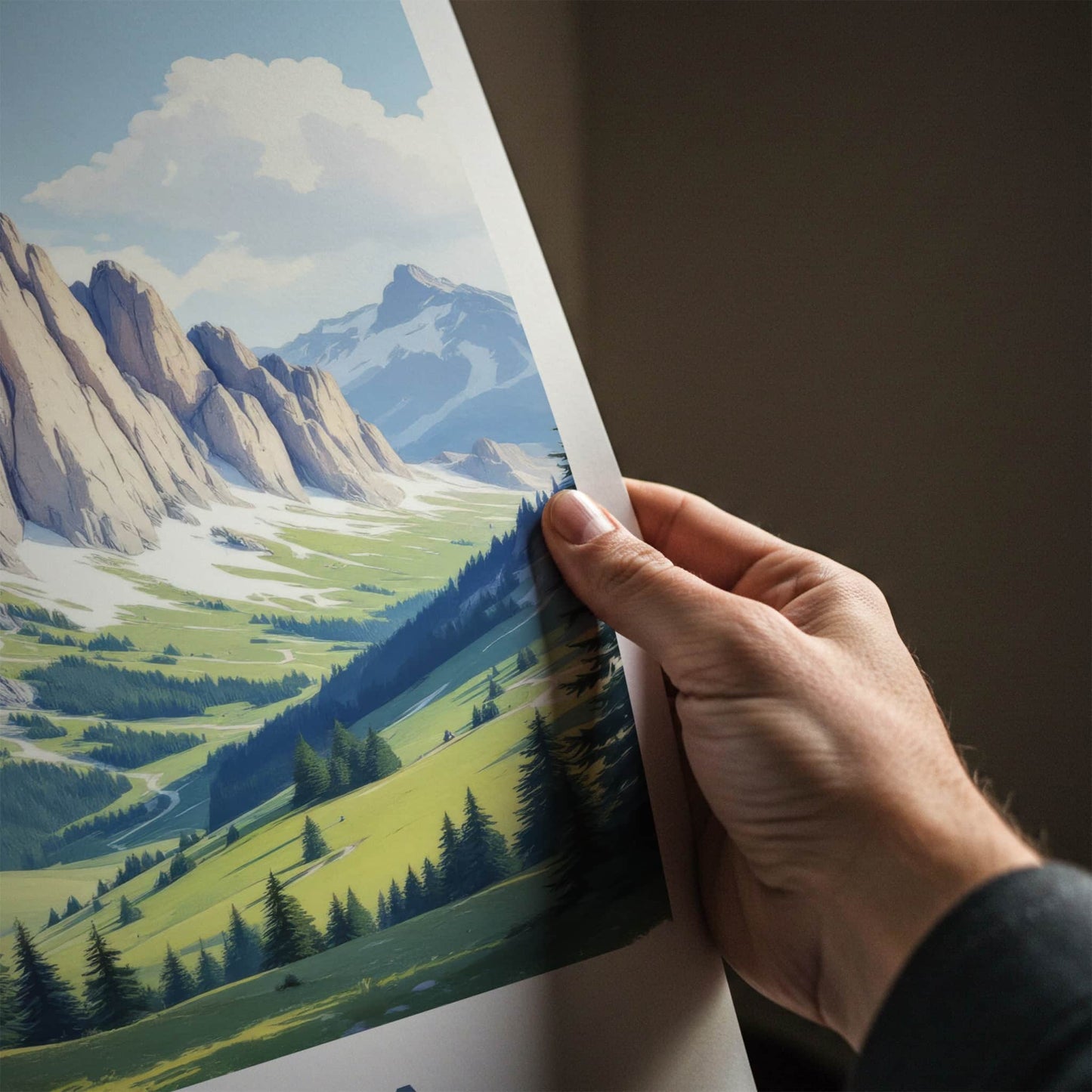 Sniezka Poster - Poland Travel Art - Towering Mountain Valley Home Decor