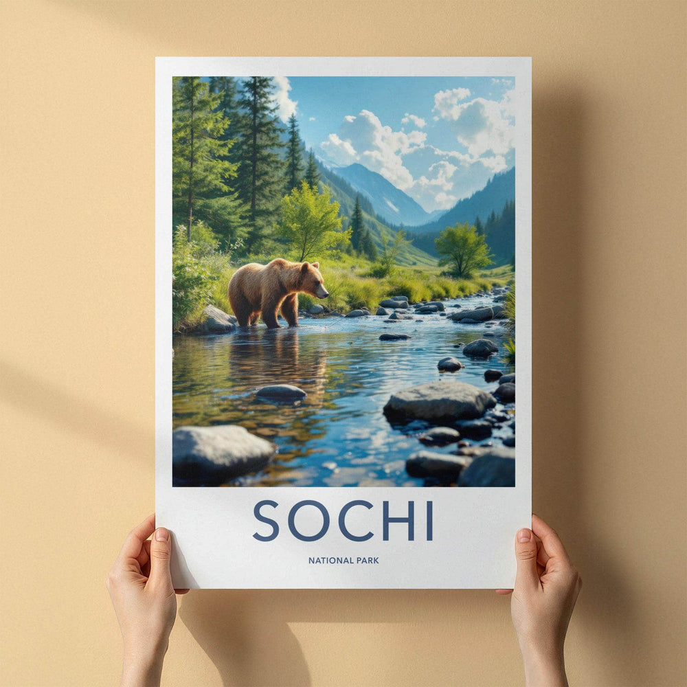 Sochi National Park Poster - Bear River Scenic Travel Gift Wall Art