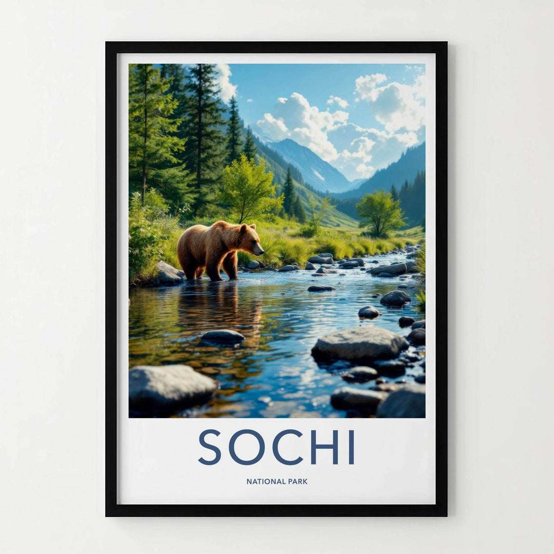 Sochi National Park Poster - Bear River Scenic Travel Gift Wall Art