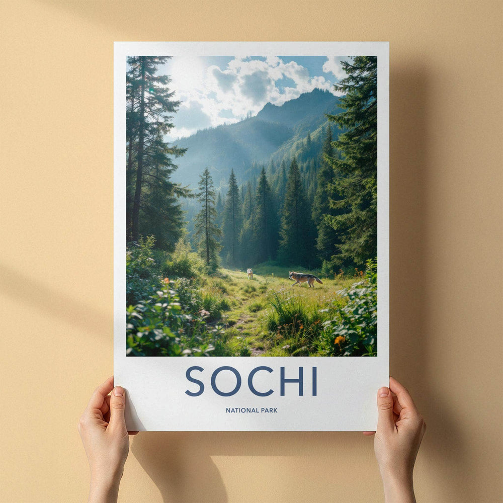 Sochi National Park Poster - Nature Wall Art With Mountain Scenery