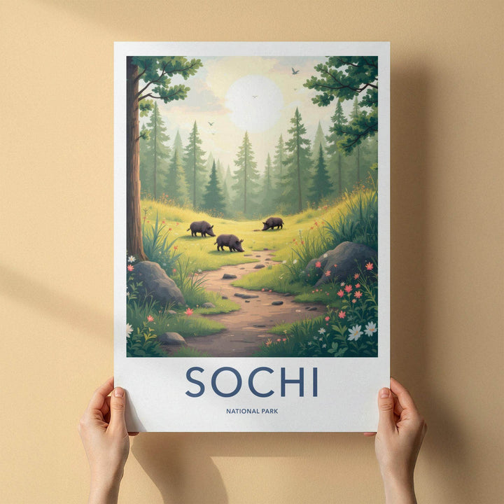 Sochi National Park Poster - Scenic Forest Scenery Print &amp; Wildlife