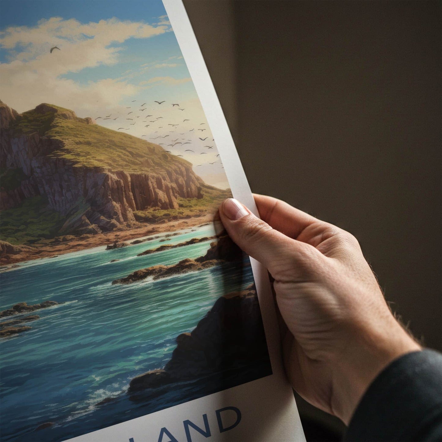 Socorro Island Poster - Mexico Travel Art - Rocky Cliff Ocean Home Decor