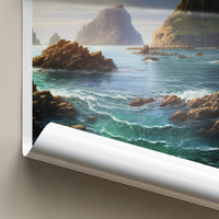 Socorro Island Poster - Mexico Travel Art - Rugged Island Coast Home Decor