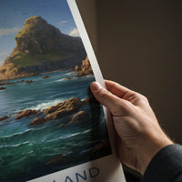 Socorro Island Poster - Mexico Travel Art - Rugged Island Coast Home Decor