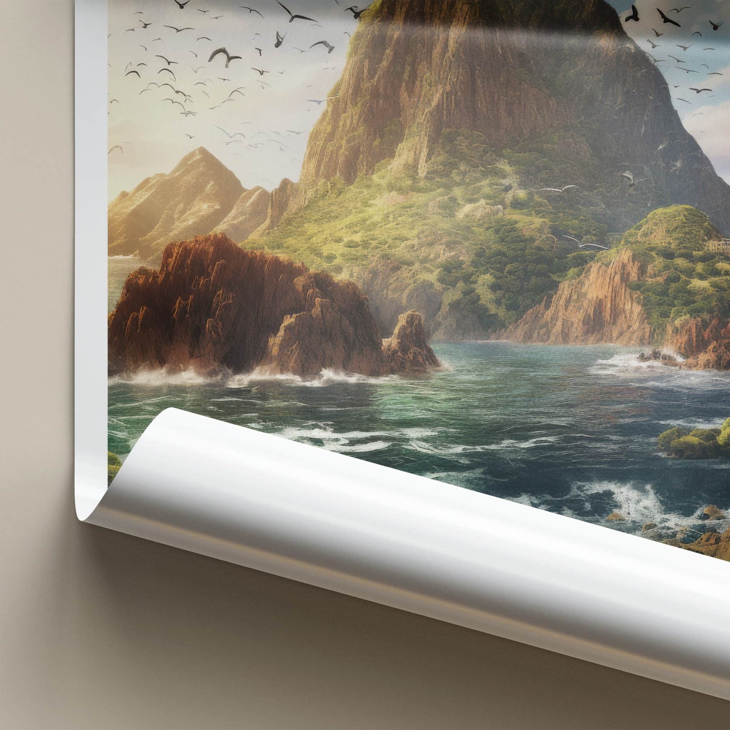 Socorro Poster - Mexico Wall Art - Flying Birds Ocean Home Decor