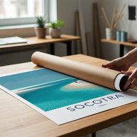 Socotra Poster - Yemen Travel Art - Lone Figure Beach Home Decor