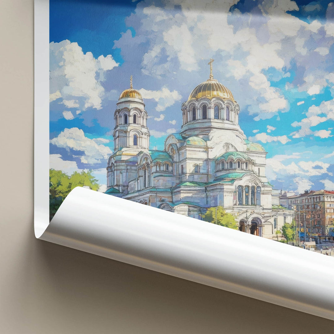 Sofia Poster - Bulgaria Wall Art - Majestic Church Building Home Decor