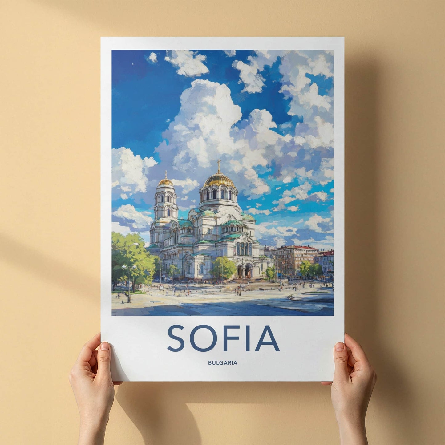Sofia Poster - Bulgaria Wall Art - Majestic Church Building Home Decor
