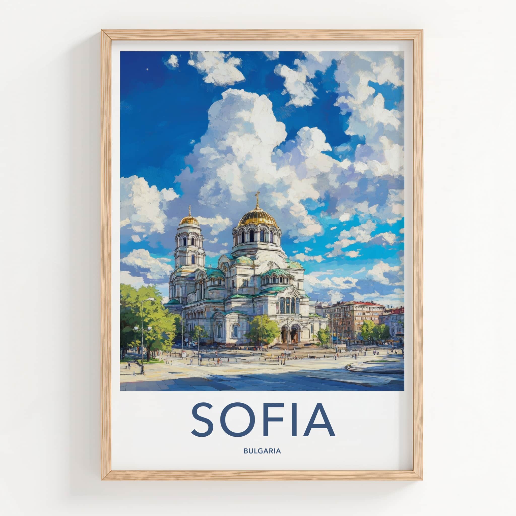 Sofia Poster - Bulgaria Wall Art - Majestic Church Building Home Decor