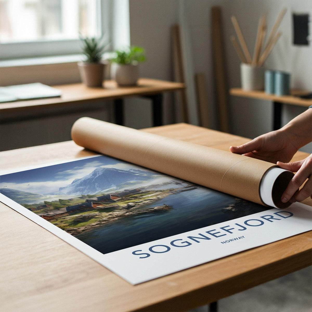 Sognefjord Poster - Norway Wall Art With Scenic Fjord Artwork