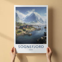 Sognefjord Poster - Norway Wall Art With Scenic Fjord Artwork