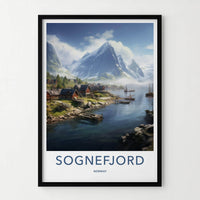 Sognefjord Poster - Norway Wall Art With Scenic Fjord Artwork