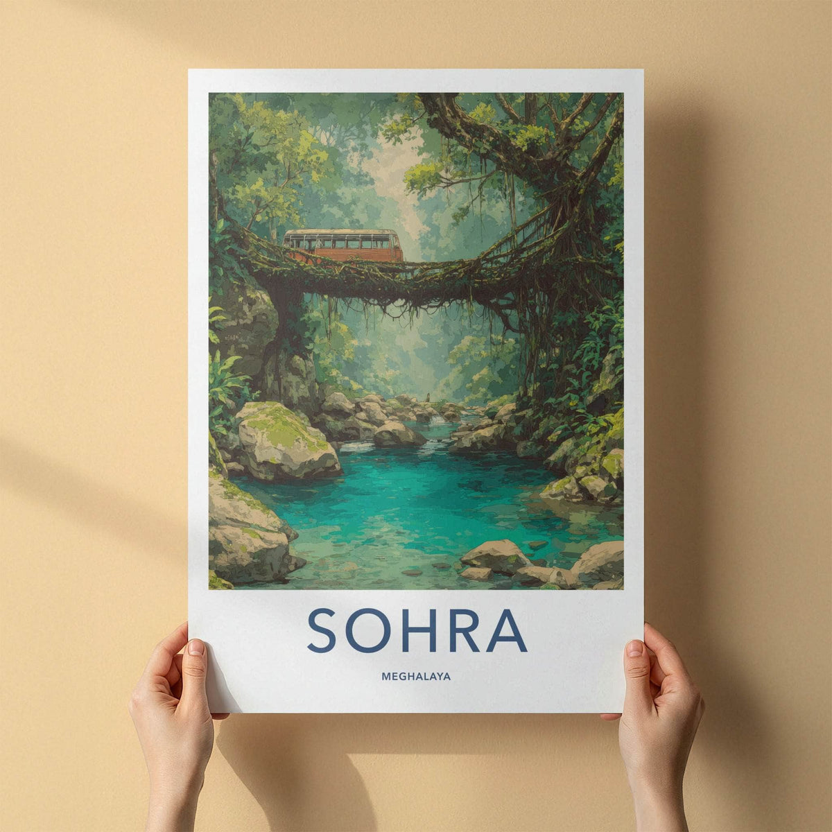 Sohra Poster - India Lush Bus Meghalaya